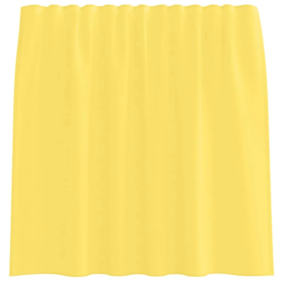 Rideaux en voile avec passe-tringles 2 pcs jaune - 4