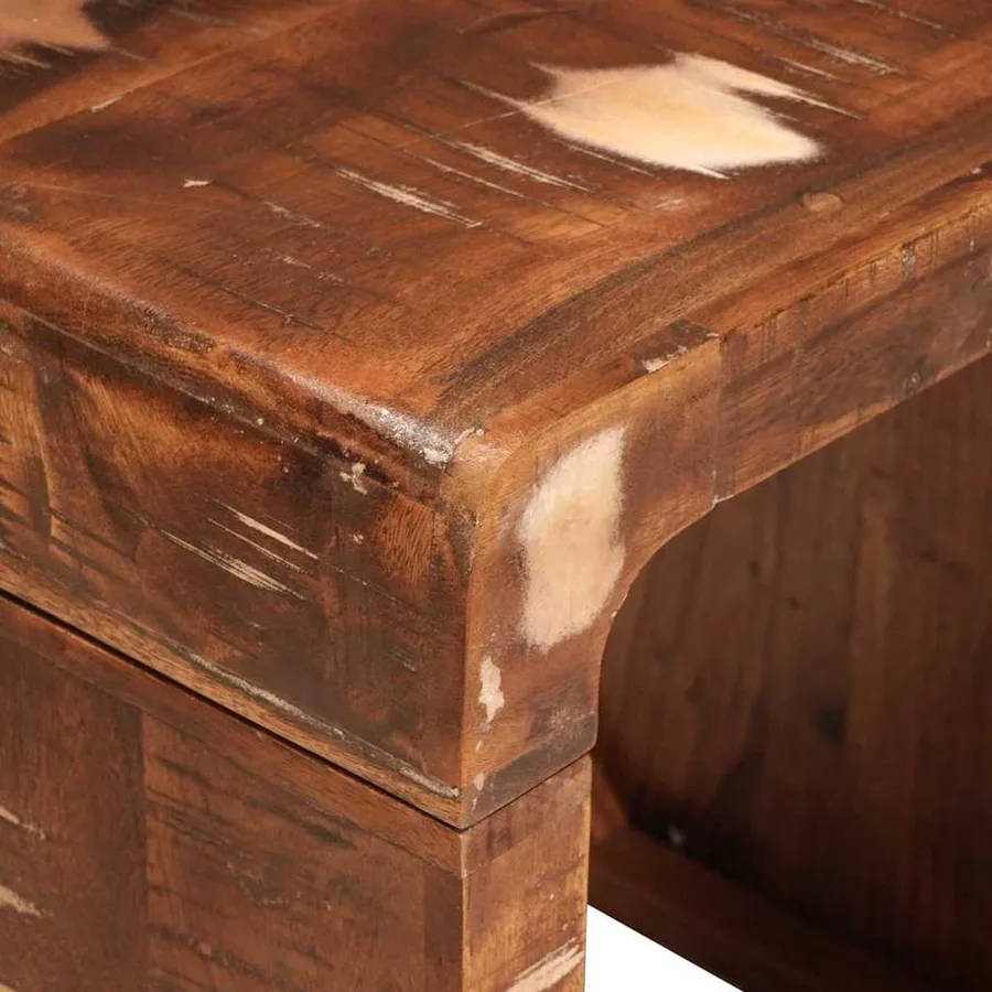 Tables gigognes 2 pcs Marron Bois Recyclé Solide - 7