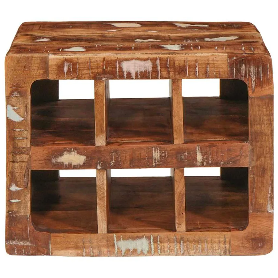 Étagère à vin Marron 44 x 30 x 35 cm Bois Recyclé Solide - 4