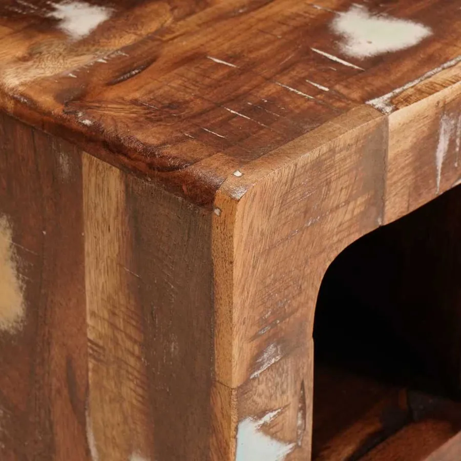 Étagère à vin Marron 44 x 30 x 35 cm Bois Recyclé Solide - 8