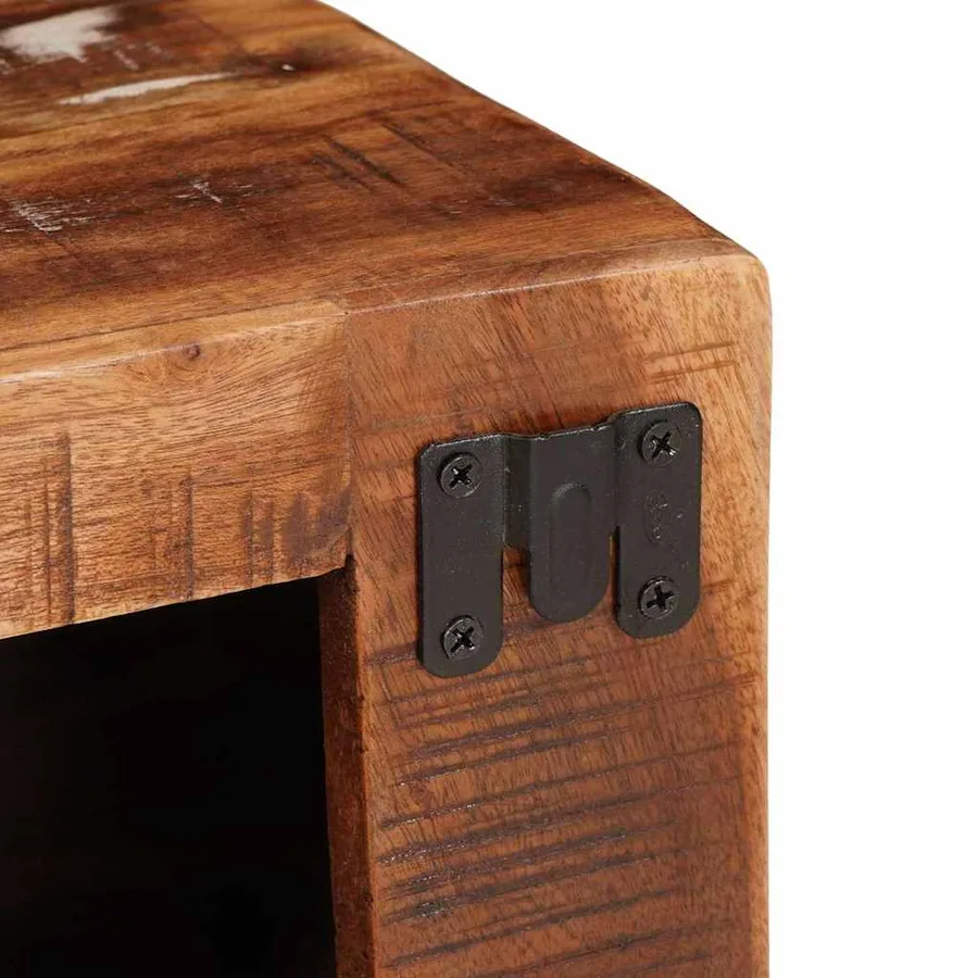 Étagère à vin Marron 44 x 30 x 35 cm Bois Recyclé Solide - 9