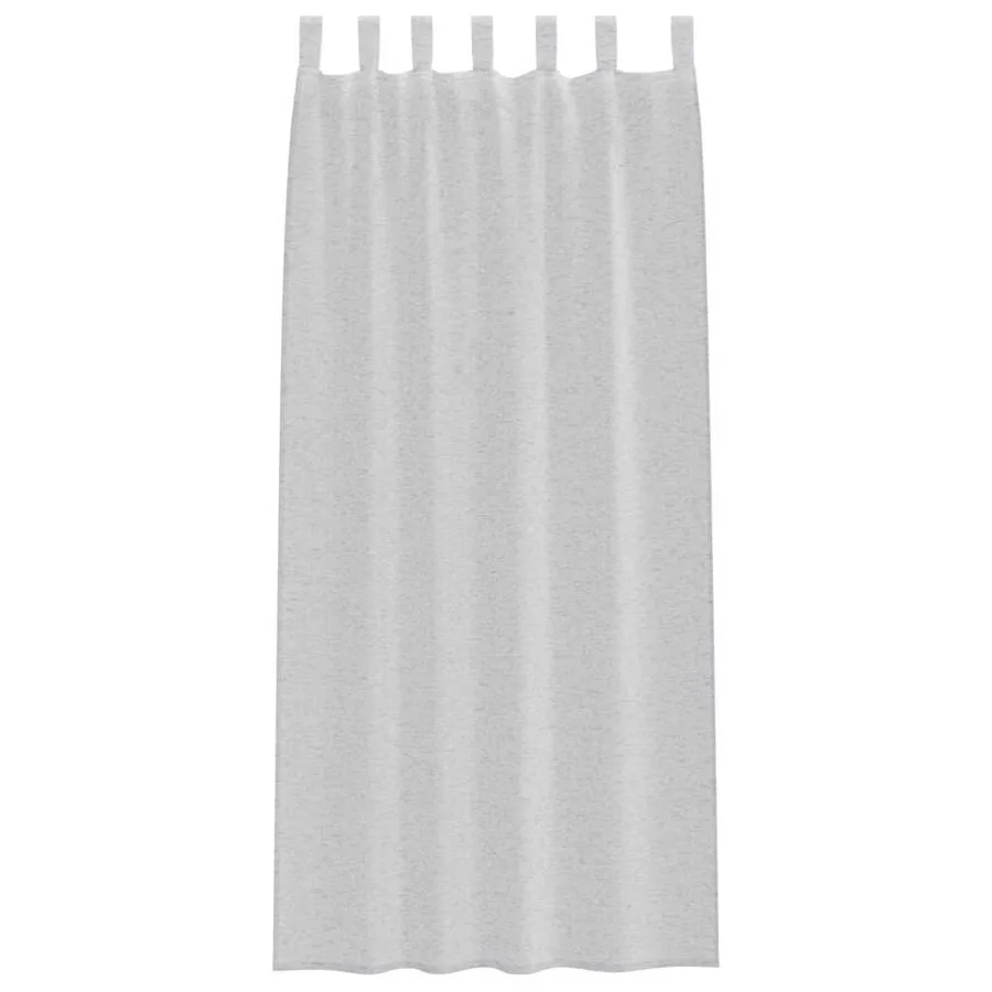 Rideau en Voile 2 pcs Gris clair 245 x 140 cm Polyester - 4