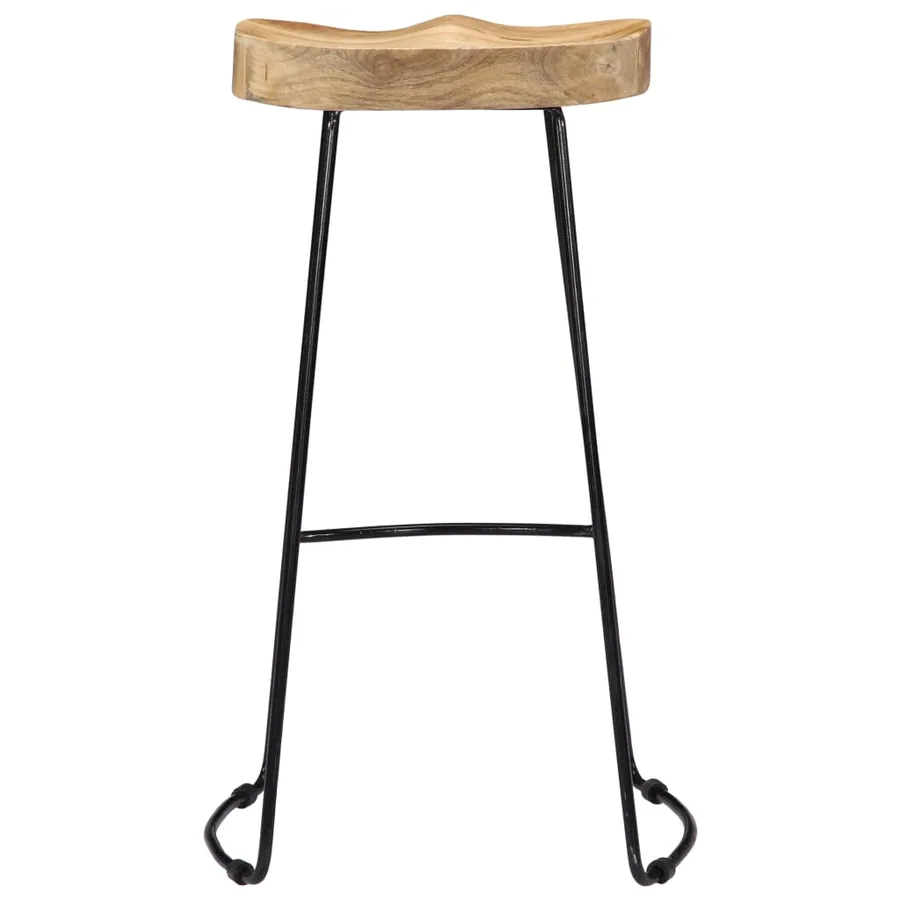 Tabourets de bar Gavin lot de 2 bois de manguier massif - 4