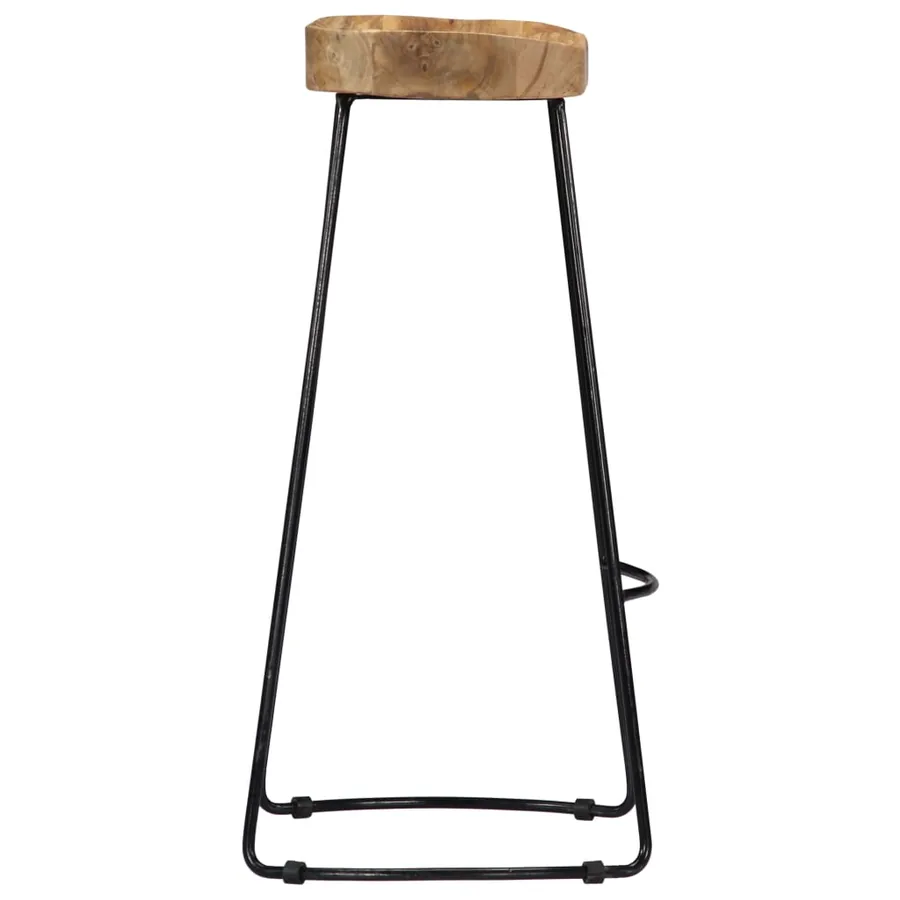 Tabourets de bar Gavin lot de 2 bois de manguier massif - 5
