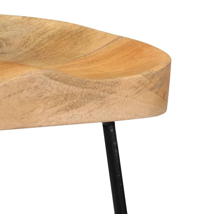 Tabourets de bar Gavin lot de 2 bois de manguier massif - 8