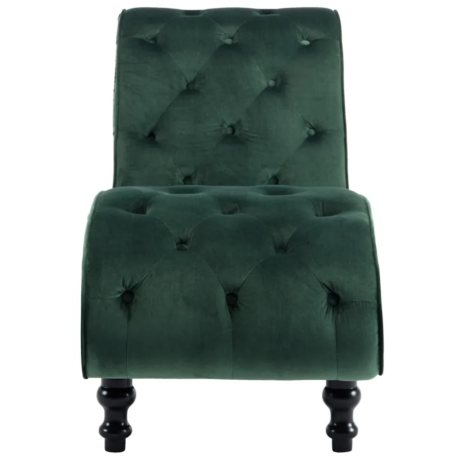Chaise longue Velours Vert - 3