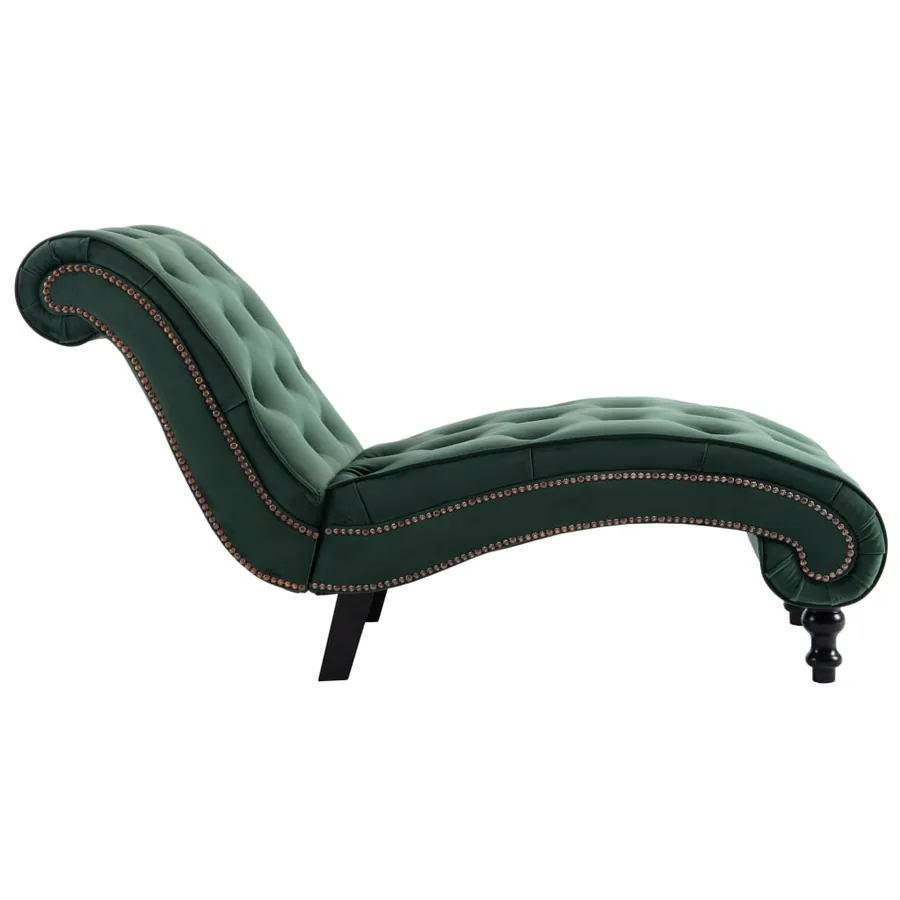 Chaise longue Velours Vert - 4