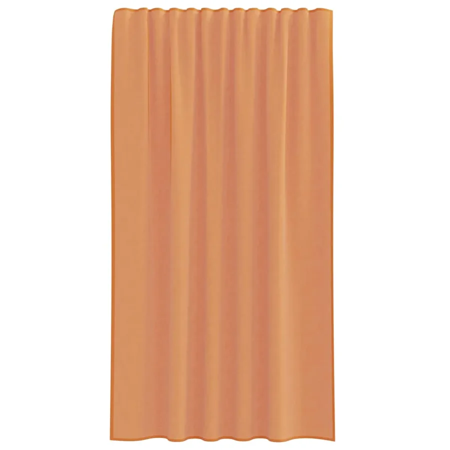 Rideaux en voile à œillets 2 pcs couleur terre cuite - 4
