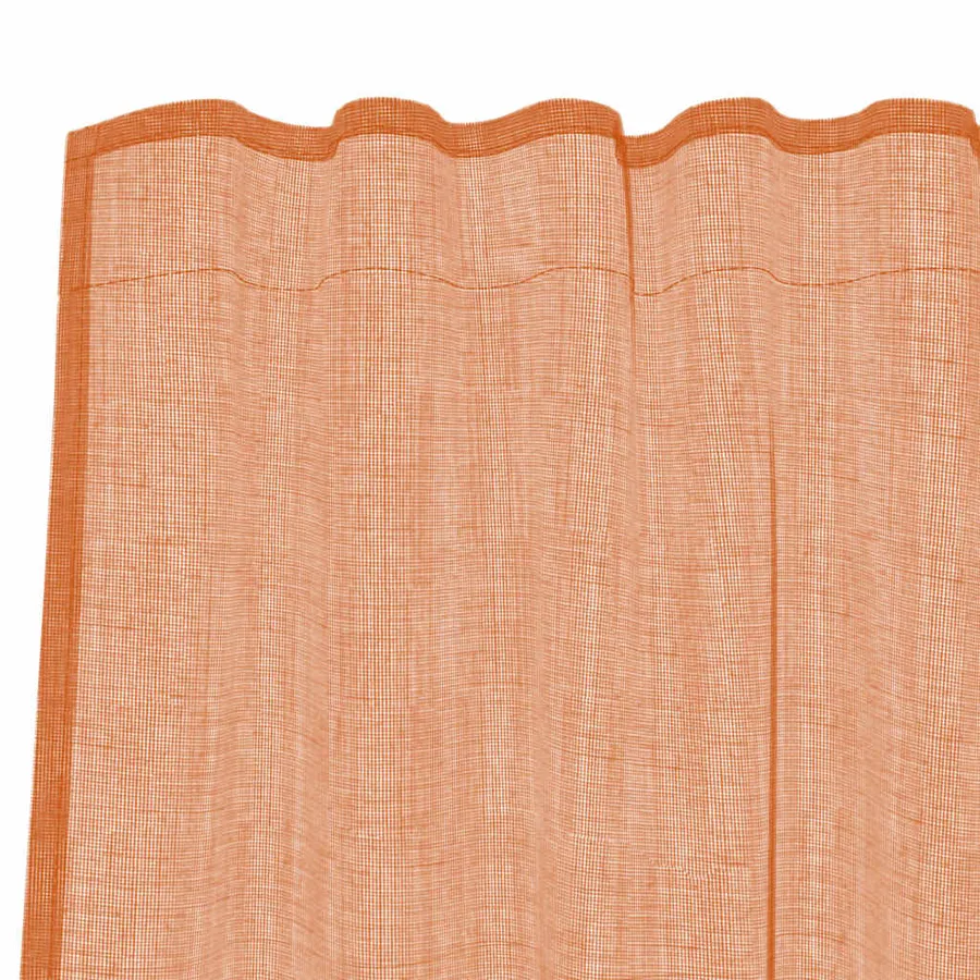 Rideaux en voile à œillets 2 pcs couleur terre cuite - 6