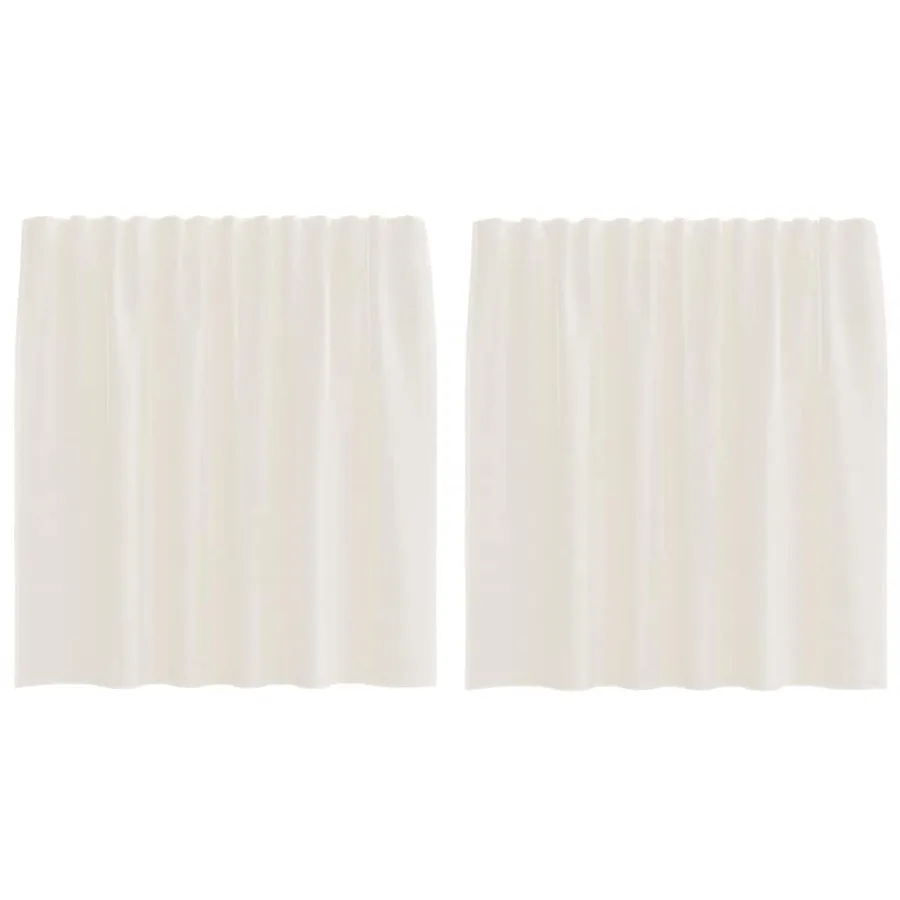 Rideaux en voile à œillets 2 pcs couleur crème - 2
