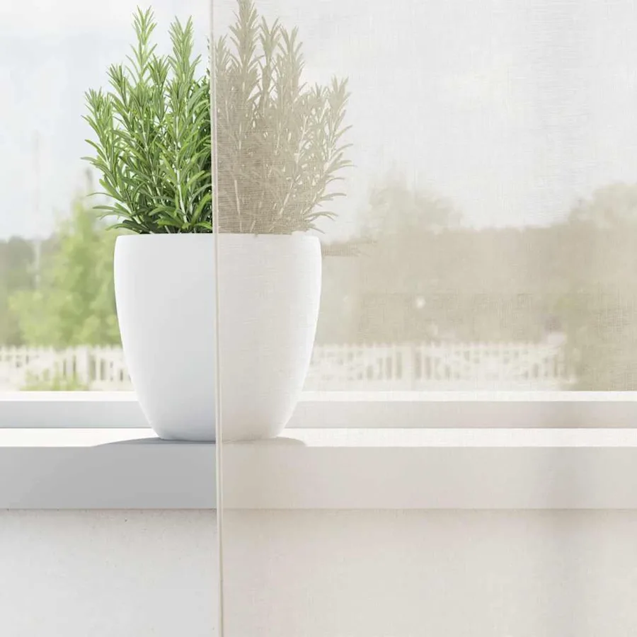 Rideaux en voile à œillets 2 pcs couleur crème - 3