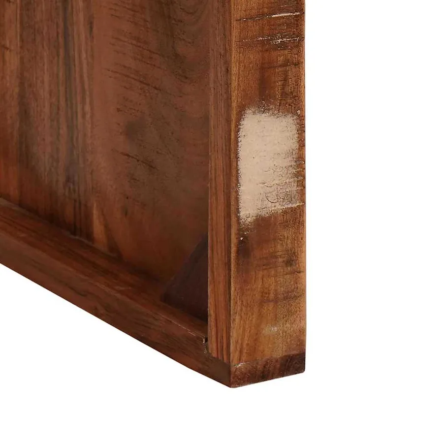 Table d'appoint Marron 60 x 35 x 46 cm Bois Recyclé Solide - 8