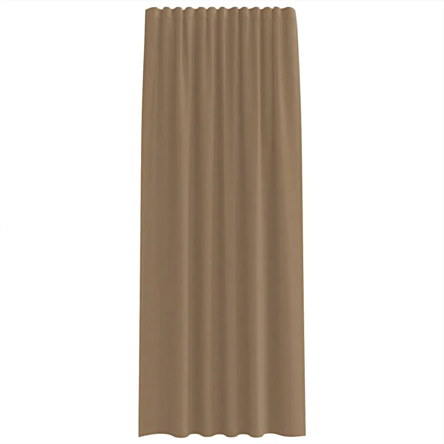 Rideaux en voile à œillets 2 pcs marron clair - 4