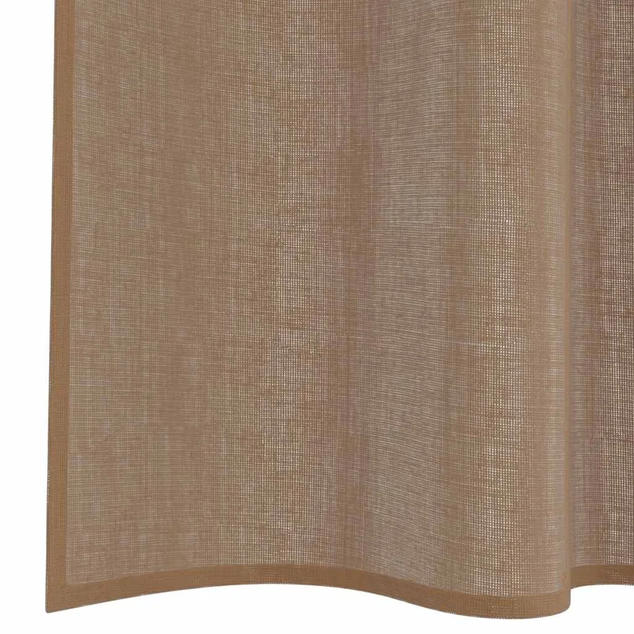 Rideaux en voile à œillets 2 pcs marron clair - 5