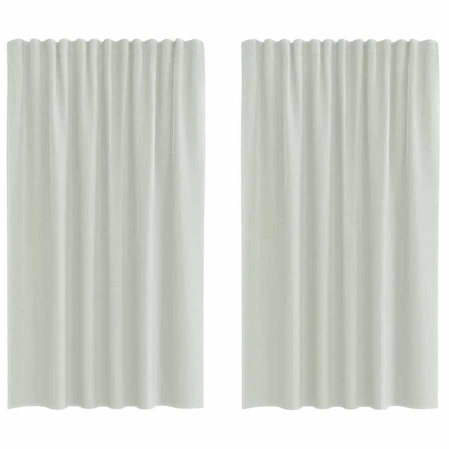 Rideaux en voile à œillets 2 pcs gris clair - 2