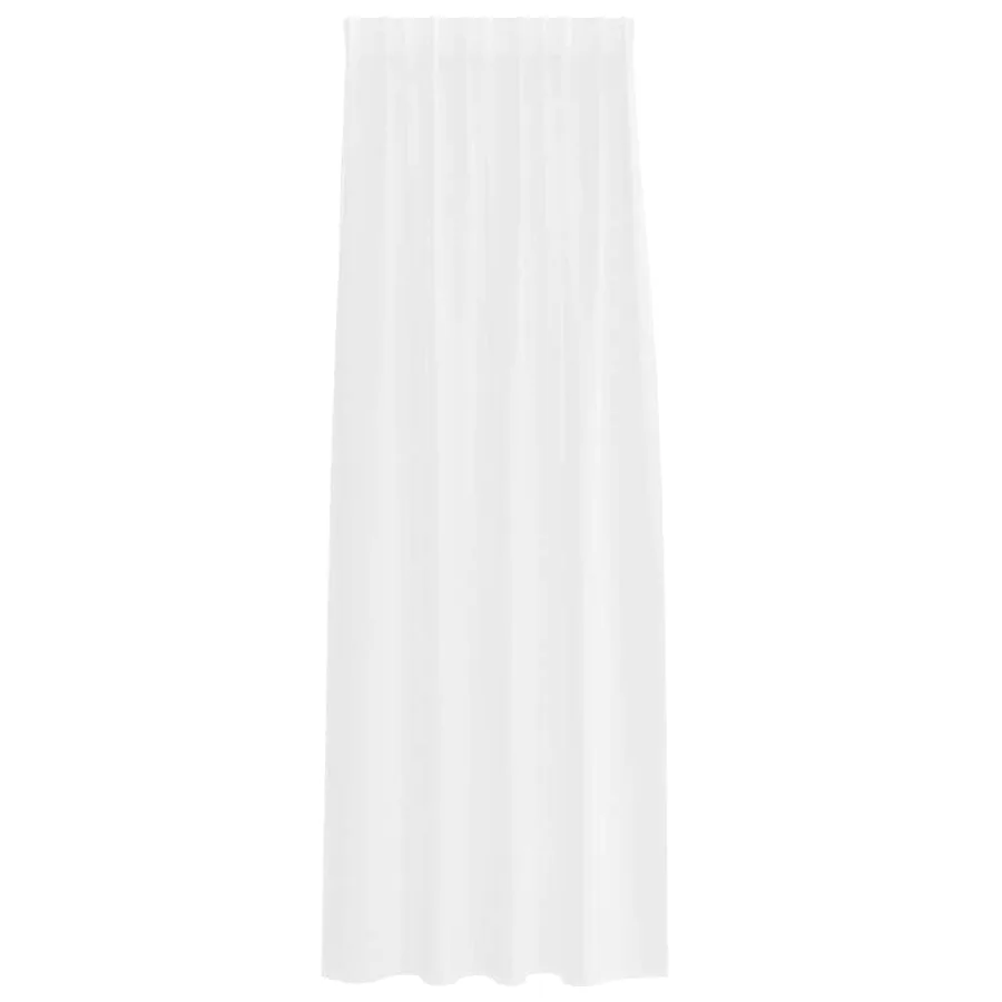 Rideau en Voile 2 pcs Blanc 245 x 140 cm Polyester - 4