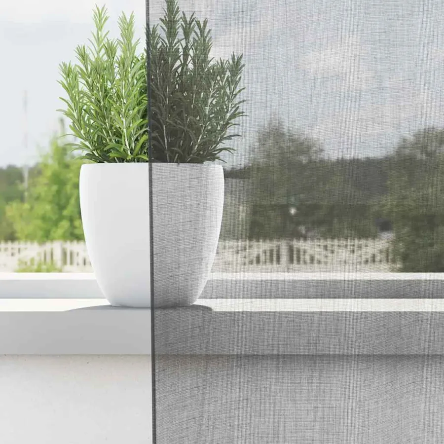 Rideaux en voile à œillets 2 pcs gris foncé - 3
