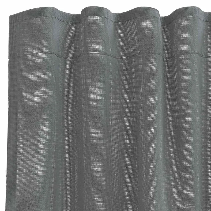 Rideaux en voile à œillets 2 pcs gris foncé - 5