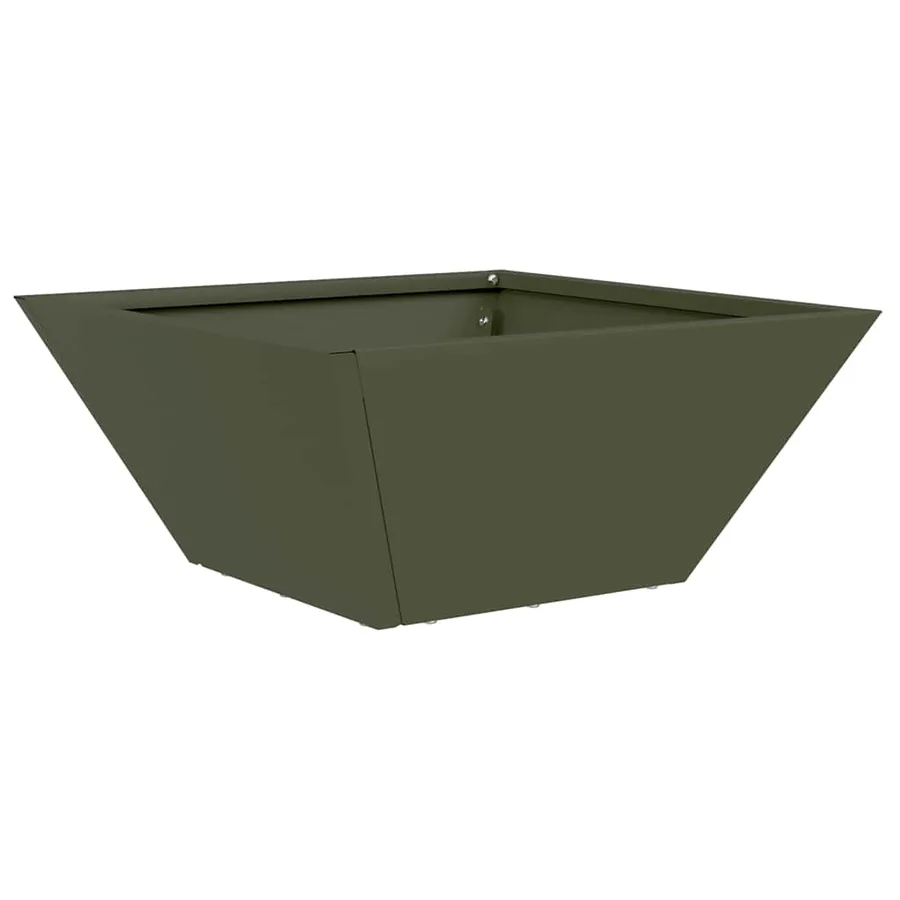 Cache-pot de jardin Vert olive 35 x 35 x 15 cm - 2