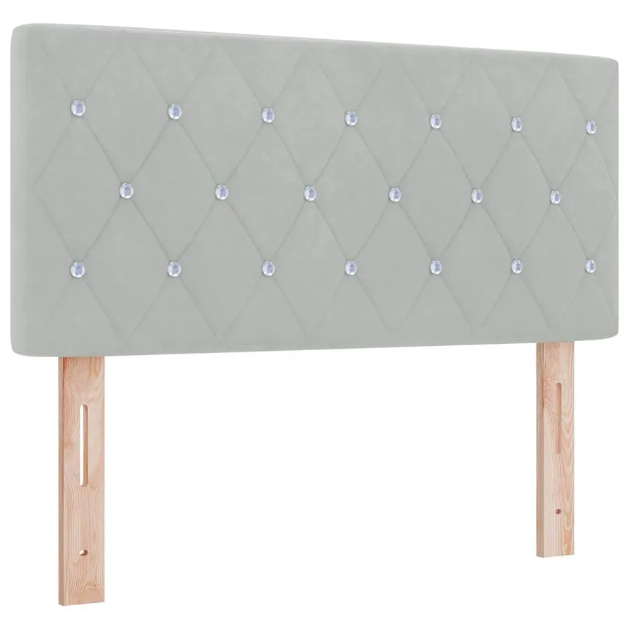 Tête de lit Gris clair 90 cm Velours - 2