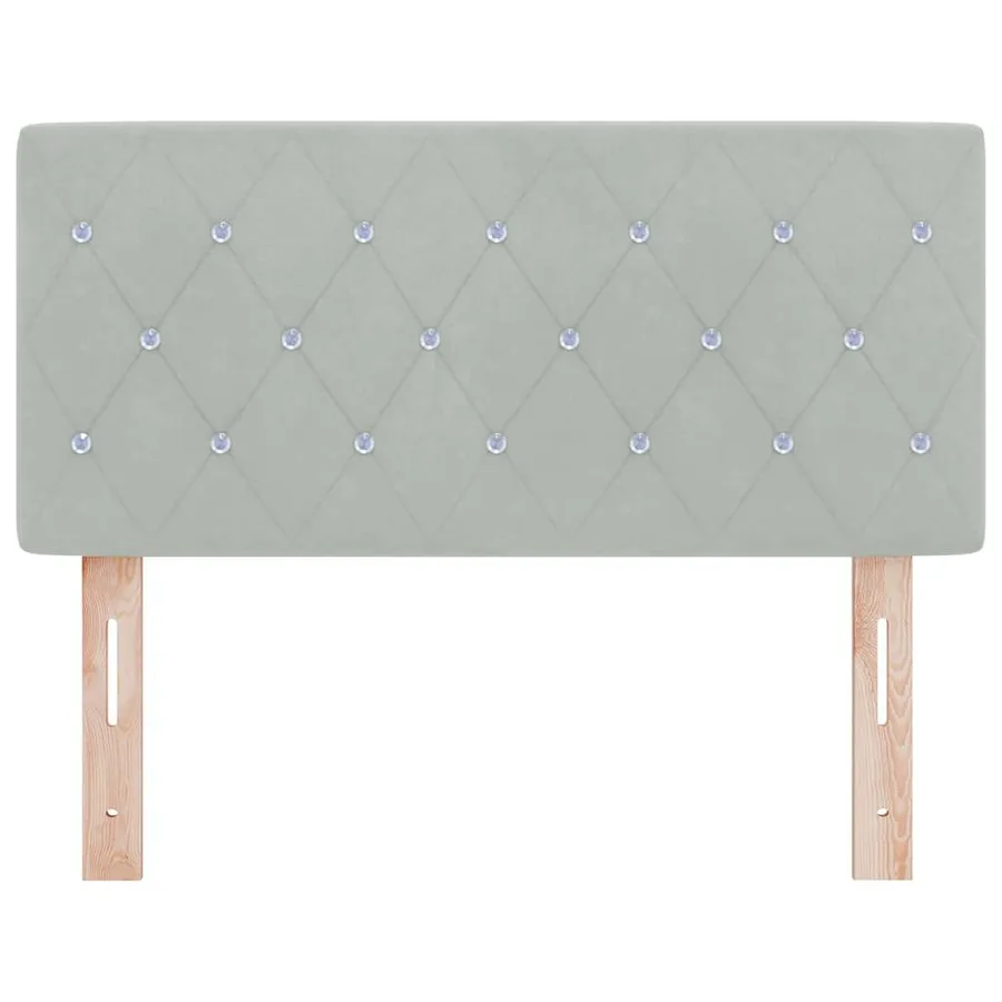 Tête de lit Gris clair 90 cm Velours - 4