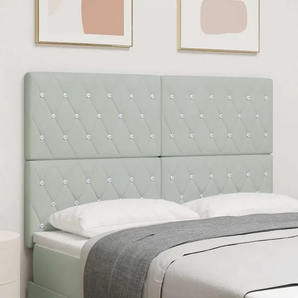 Tête de lit Gris clair 144 cm Velours