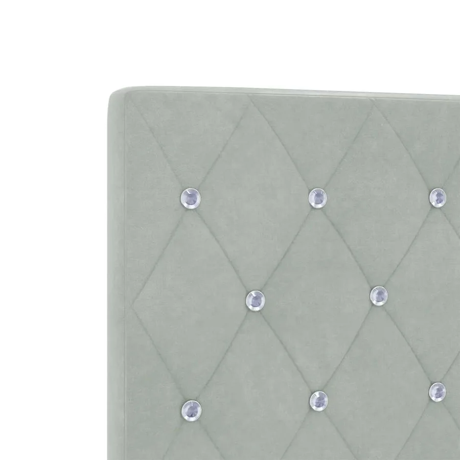 Tête de lit Gris clair 144 cm Velours - 7
