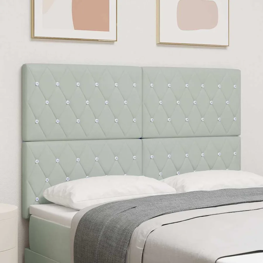 Tête de lit Gris clair 160 cm Velours