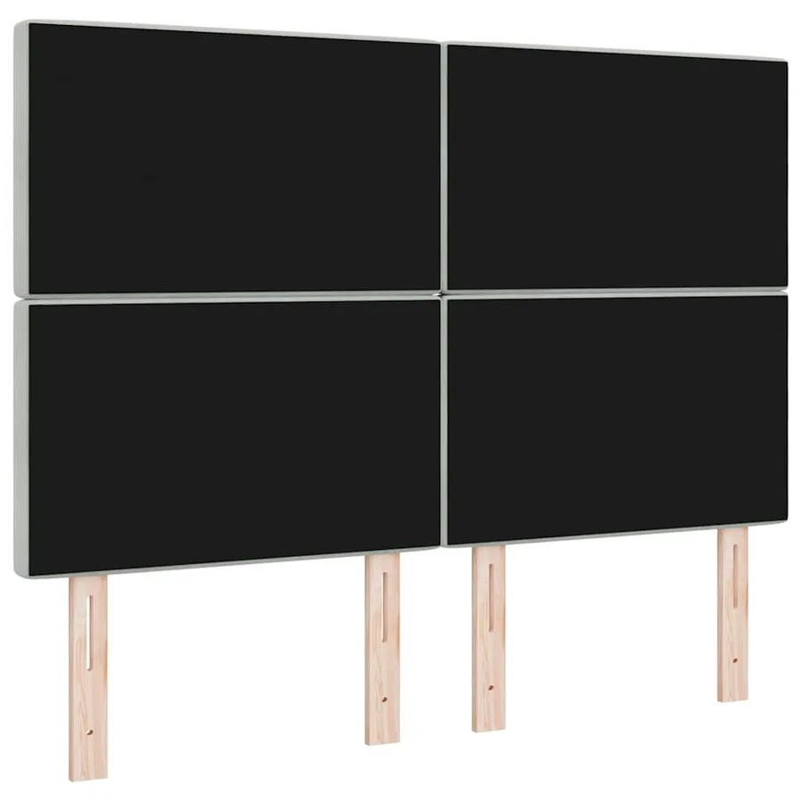 Tête de lit Gris clair 160 cm Velours - 6