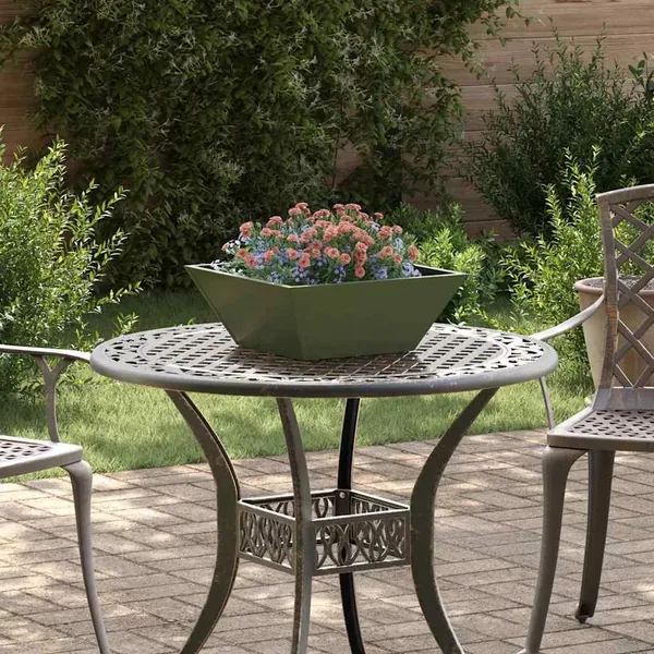 Cache-pot de jardin Vert olive 40 x 40 x 15 cm