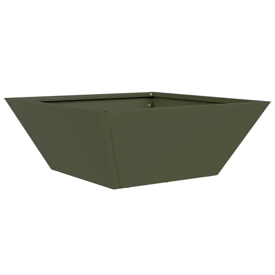 Cache-pot de jardin Vert olive 40 x 40 x 15 cm - 2