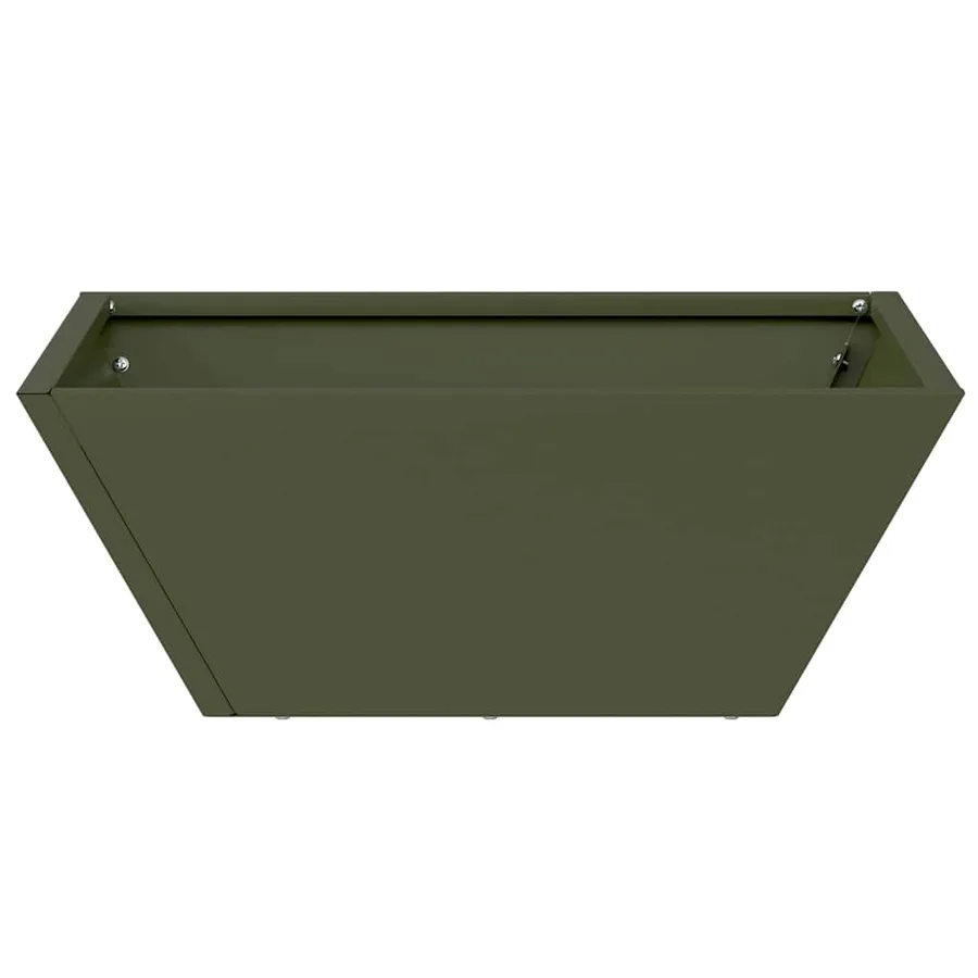 Cache-pot de jardin Vert olive 40 x 40 x 15 cm - 6