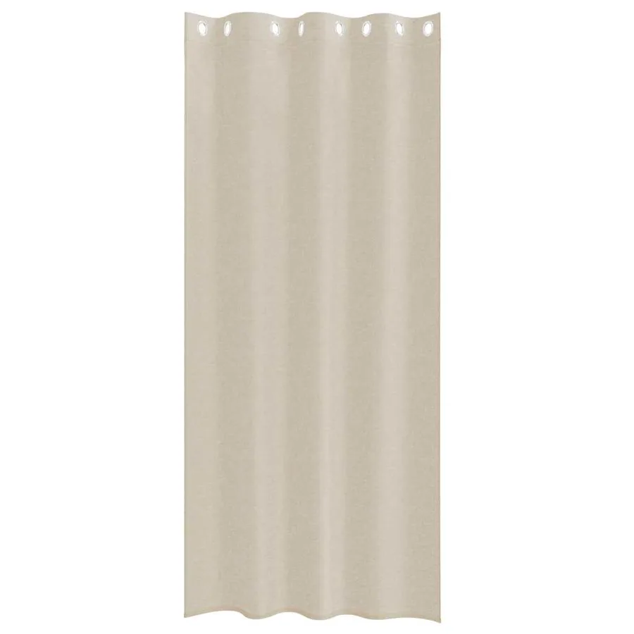 Rideau en Voile 2 pcs Couleur sable 225 x 140 cm Polyester - 4