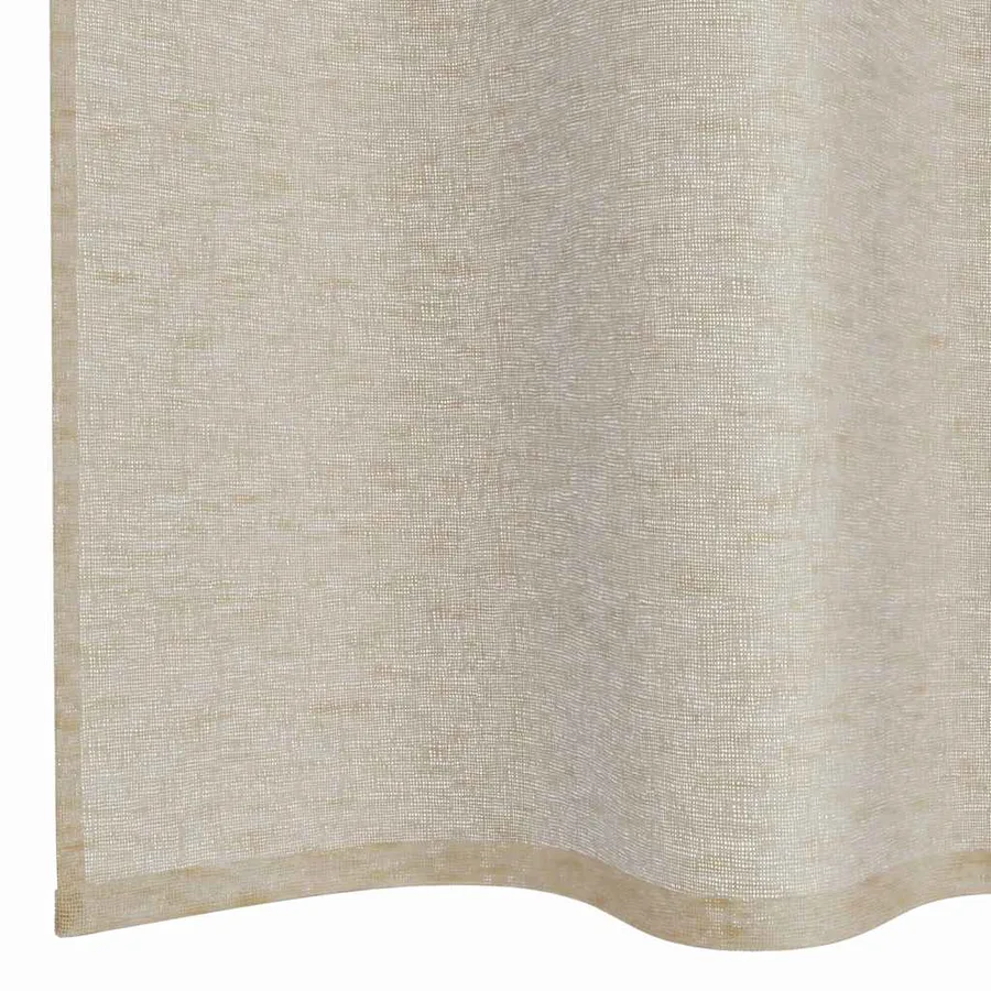 Rideau en Voile 2 pcs Couleur sable 225 x 140 cm Polyester - 6