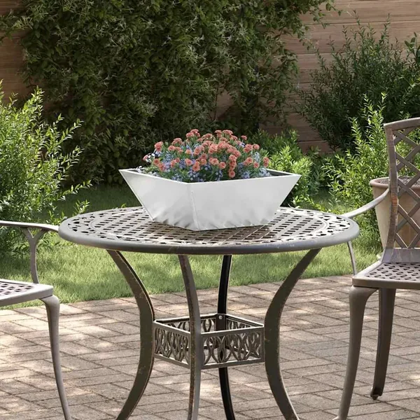 Cache-pot de jardin 5 pc Argent 40 x 40 x 15 cm Acier galvanisé