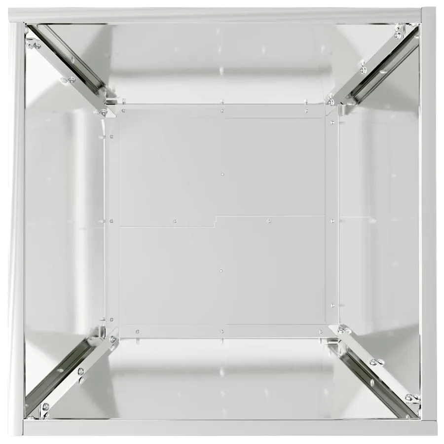 Cache-pot de jardin 5 pc Argent 40 x 40 x 15 cm Acier galvanisé - 9