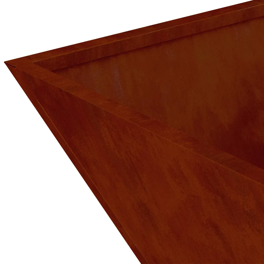 Cache-pot de jardin 5 pc Rouillé 35 x 35 x 15 cm Acier patiné - 11