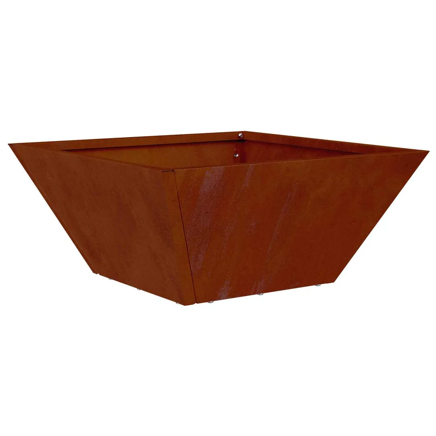 Cache-pot de jardin 5 pc Rouillé 35 x 35 x 15 cm Acier patiné - 6