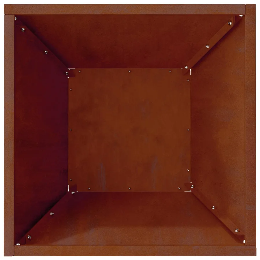 Cache-pot de jardin 5 pc Rouillé 35 x 35 x 15 cm Acier patiné - 8