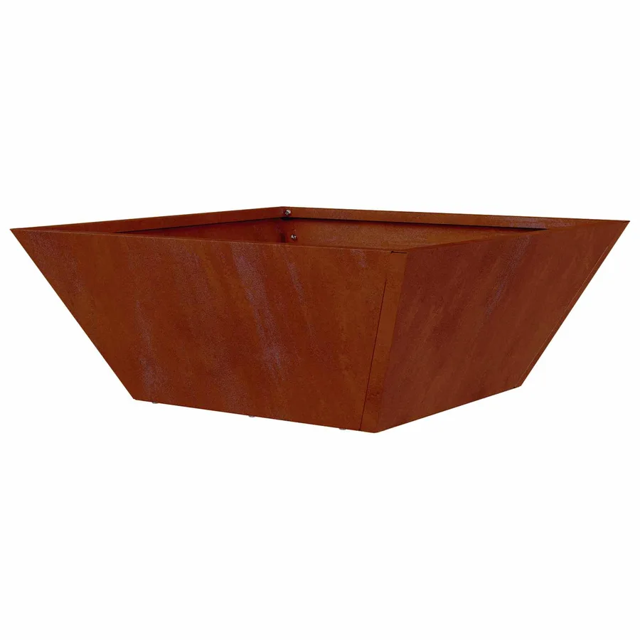 Cache-pot de jardin 5 pc Rouillé 40 x 40 x 15 cm Acier patiné - 10