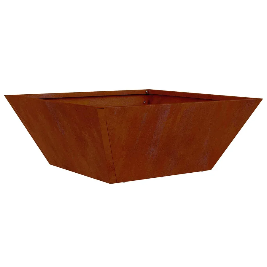 Cache-pot de jardin 5 pc Rouillé 40 x 40 x 15 cm Acier patiné - 5