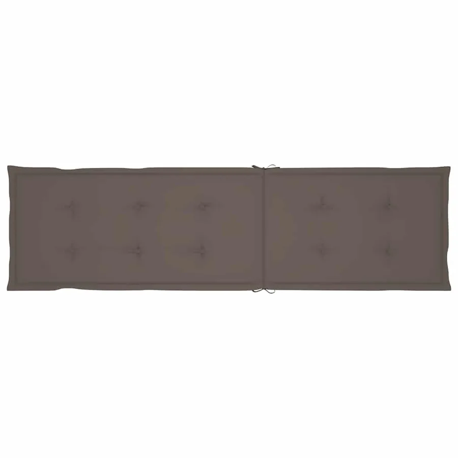 Chaise longue d'extérieur repose-pied et coussin Acacia solide - 8