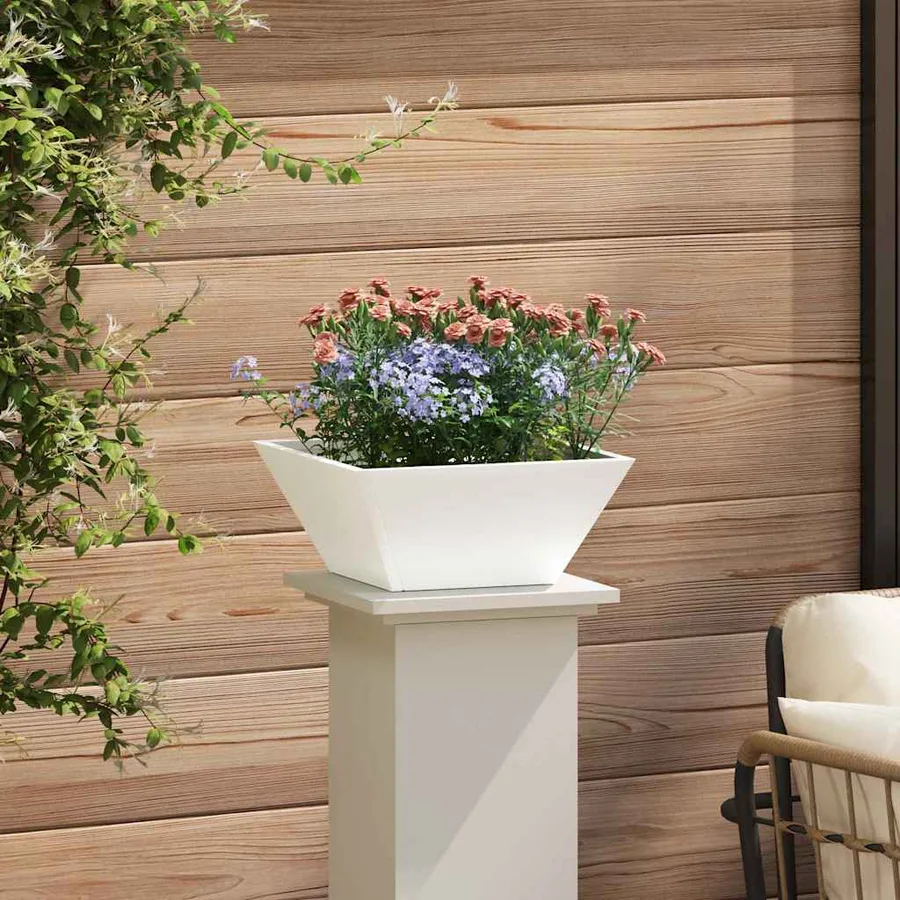 Cache-pot de jardin 5 pc Blanc 35 x 35 x 15 cm - 4