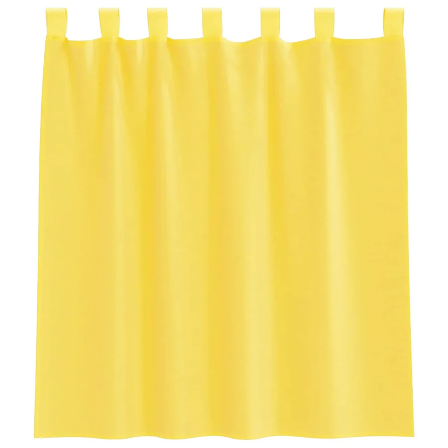 Voilages à œillets 2 pcs jaunes 140 x 140 cm - 4