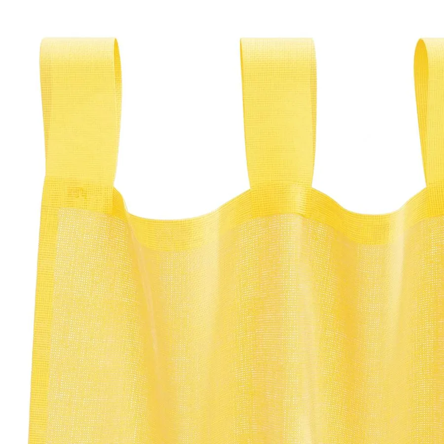 Voilages à œillets 2 pcs jaunes 140 x 140 cm - 5