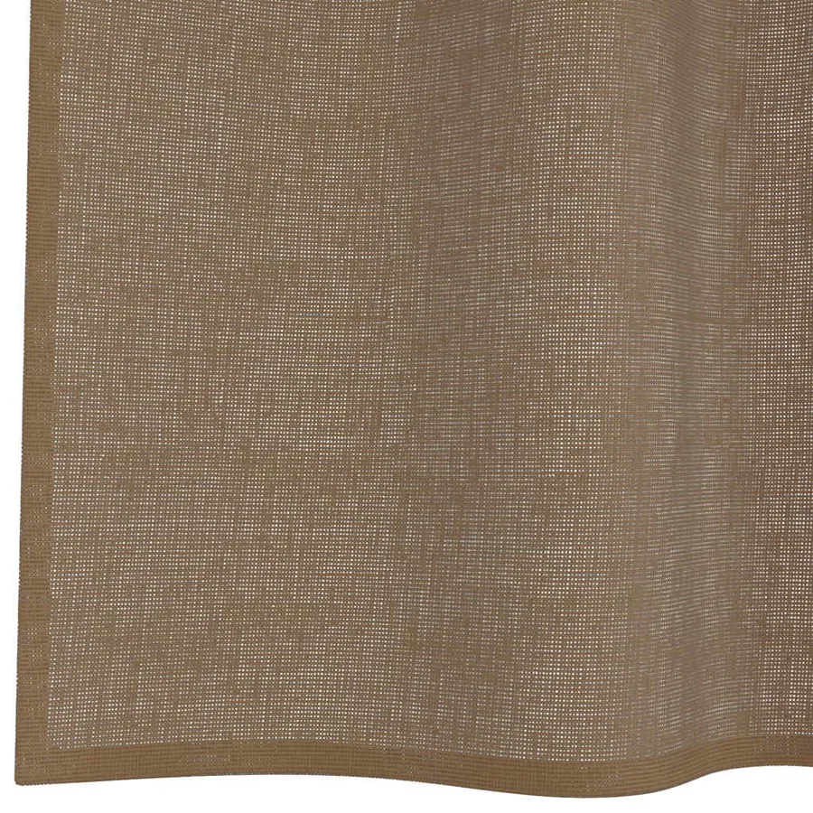 Voilages à œillets 2 pcs marron clair 140 x 245 cm - 6