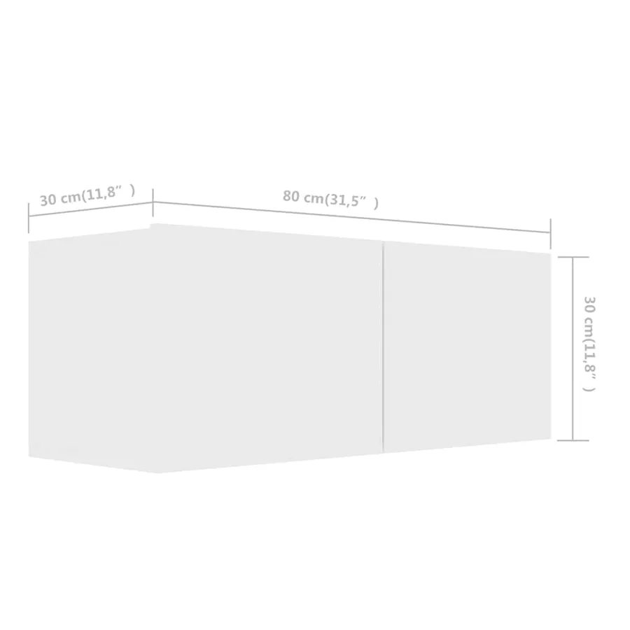 Ensemble de meubles TV 7 pcs Blanc Bois d'ingénierie - 7