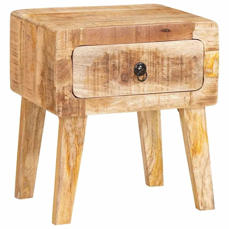 Table d'appoint Marron 40 x 32 x 46 cm Bois de mangue massif - 2