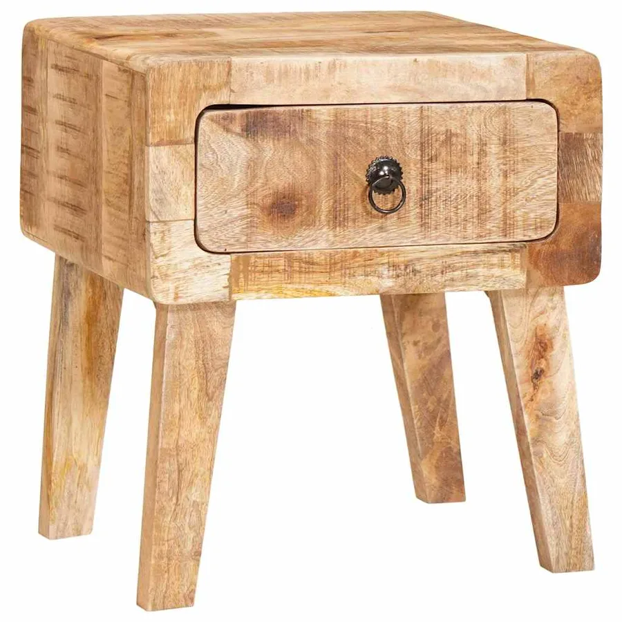 Table d'appoint Marron 40 x 32 x 46 cm Bois de mangue massif - 3