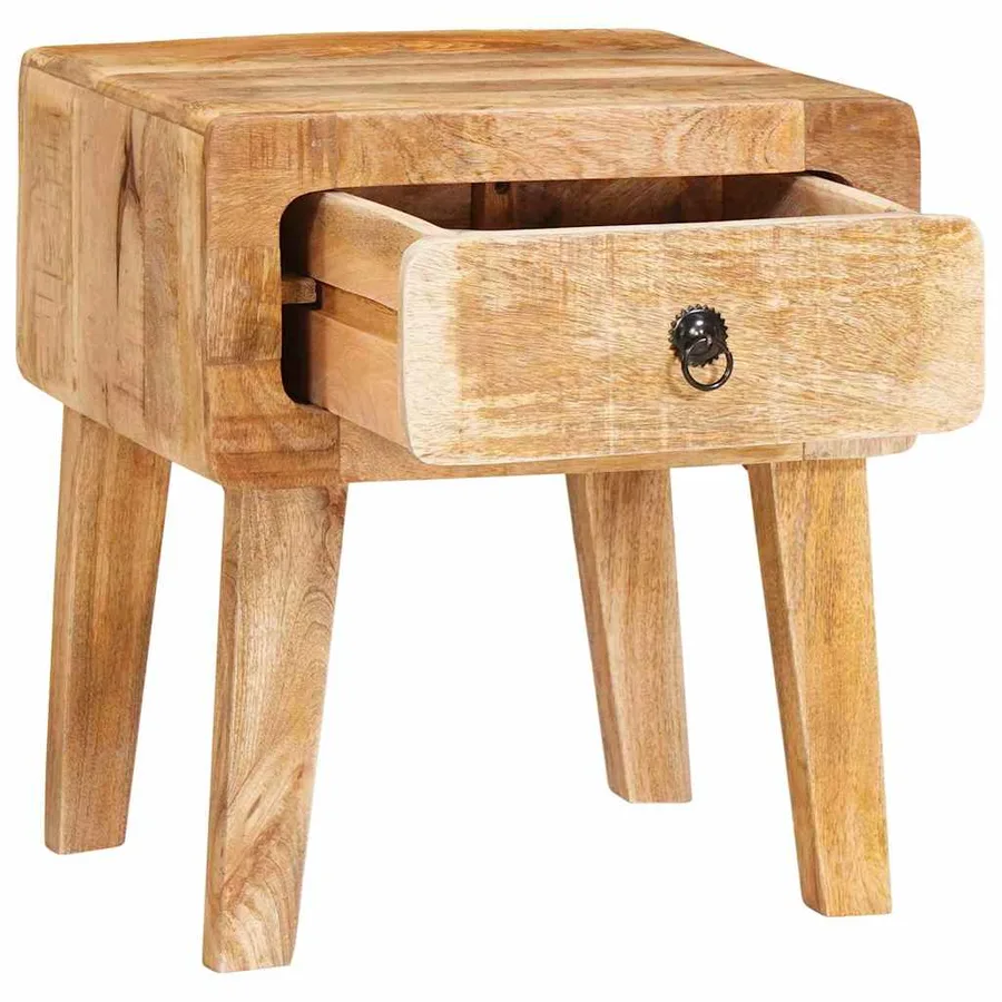 Table d'appoint Marron 40 x 32 x 46 cm Bois de mangue massif - 4